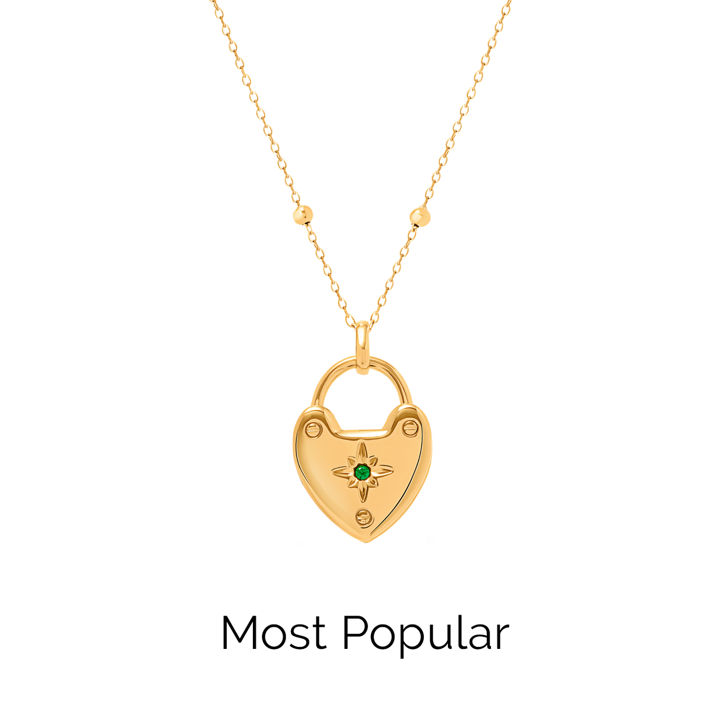 Photo Love Locket Necklace (Gold)