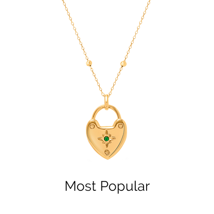 Photo Love Locket Necklace (Gold)
