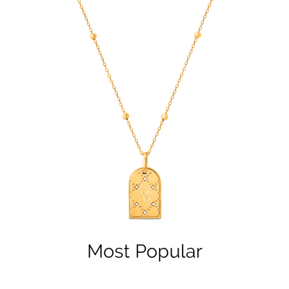 Double Monogram Necklace (Gold)