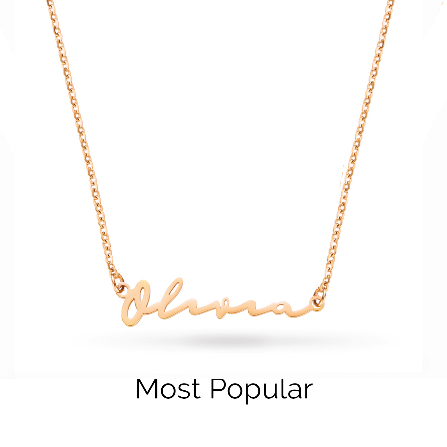 Fine Signature Name Necklace (Rose Gold)