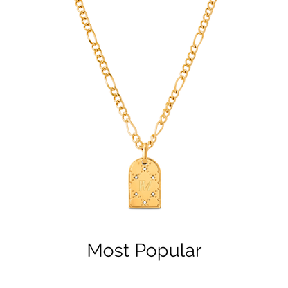 Double Monogram Necklace (Gold)