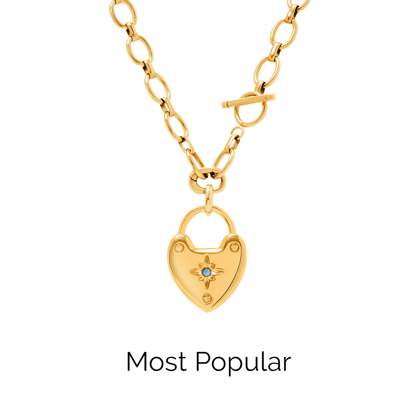 Photo Love Locket Necklace (Gold)