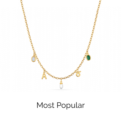 Made Mine Fine Charm Necklace (Gold)