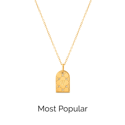 Double Monogram Necklace (Gold)