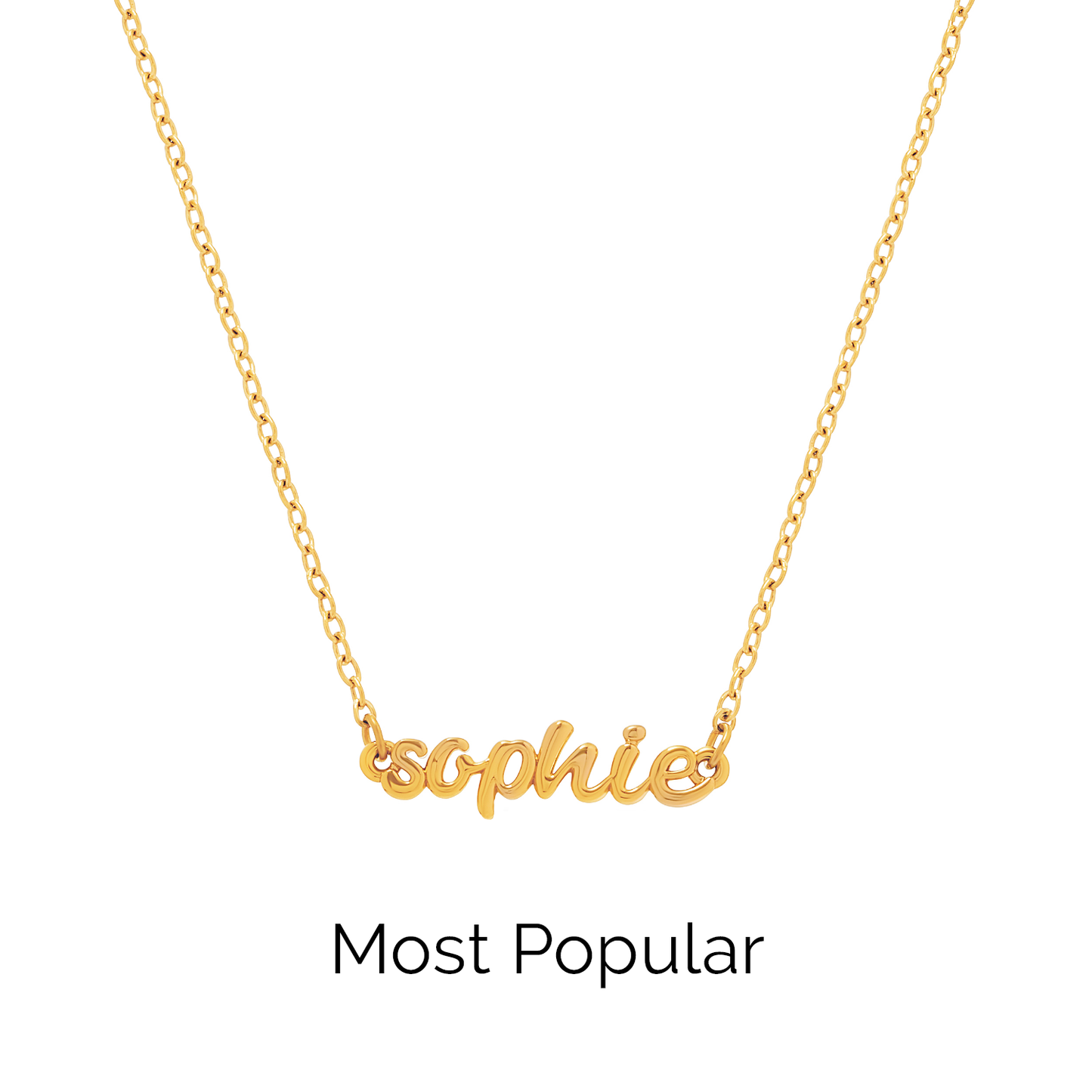 Script Name Necklace (Gold)
