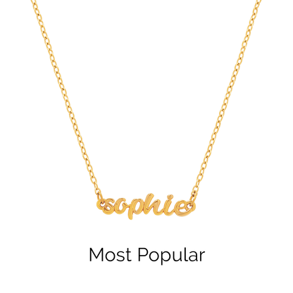 Script Name Necklace (Gold)