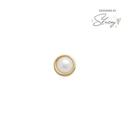 Made Mine Charms - Pearl Charm (Gold)