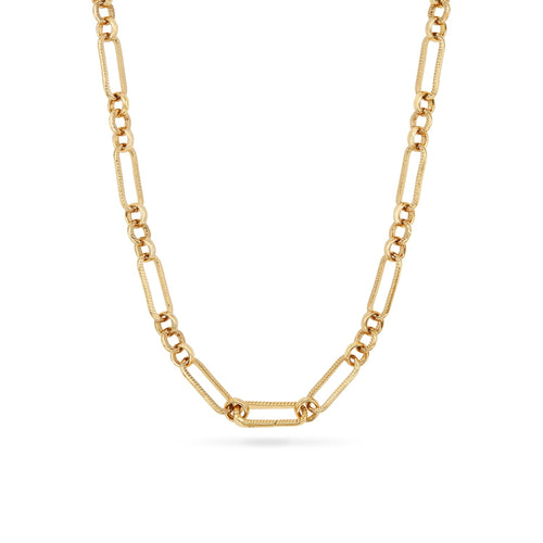 Figaro Chain Necklace (Gold)