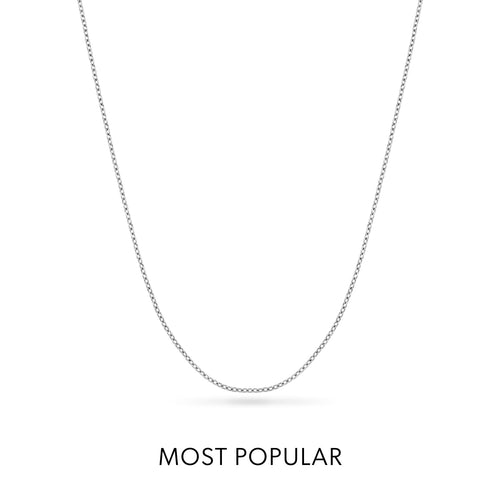 Layering Fine Chain Necklace 16-18 in (Silver) - Sterling Silver