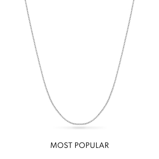 Layering Fine Chain Necklace 16-18 in (Silver) - Sterling Silver