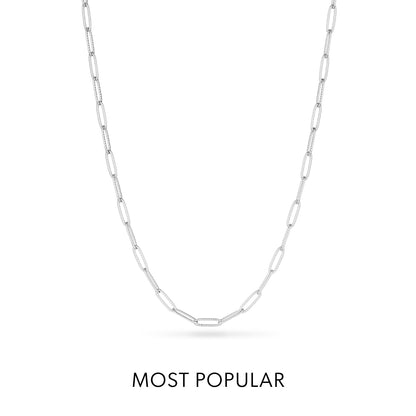 Floating Charm Heart Locket Necklace (Silver)