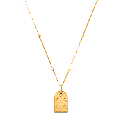 Double Monogram Necklace (Gold)