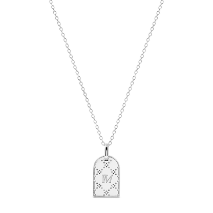 Double Monogram Necklace (Silver)