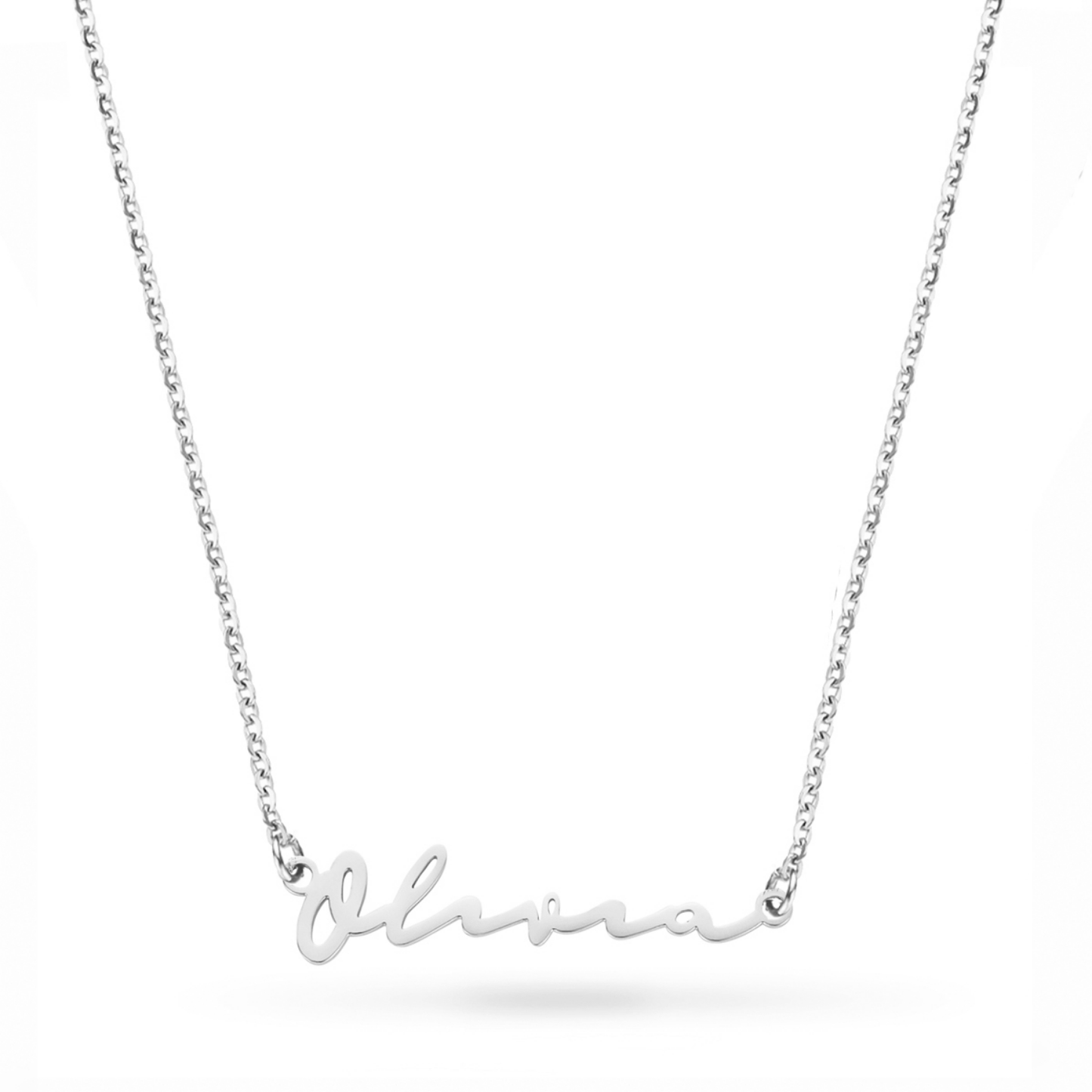 Fine Signature Name Necklace (Silver)