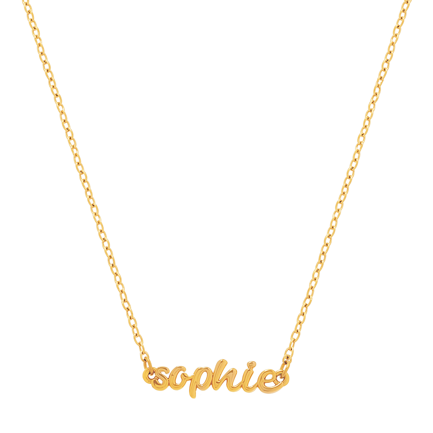 Script Name Necklace (Gold)