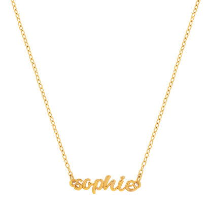 Script Name Necklace (Gold)