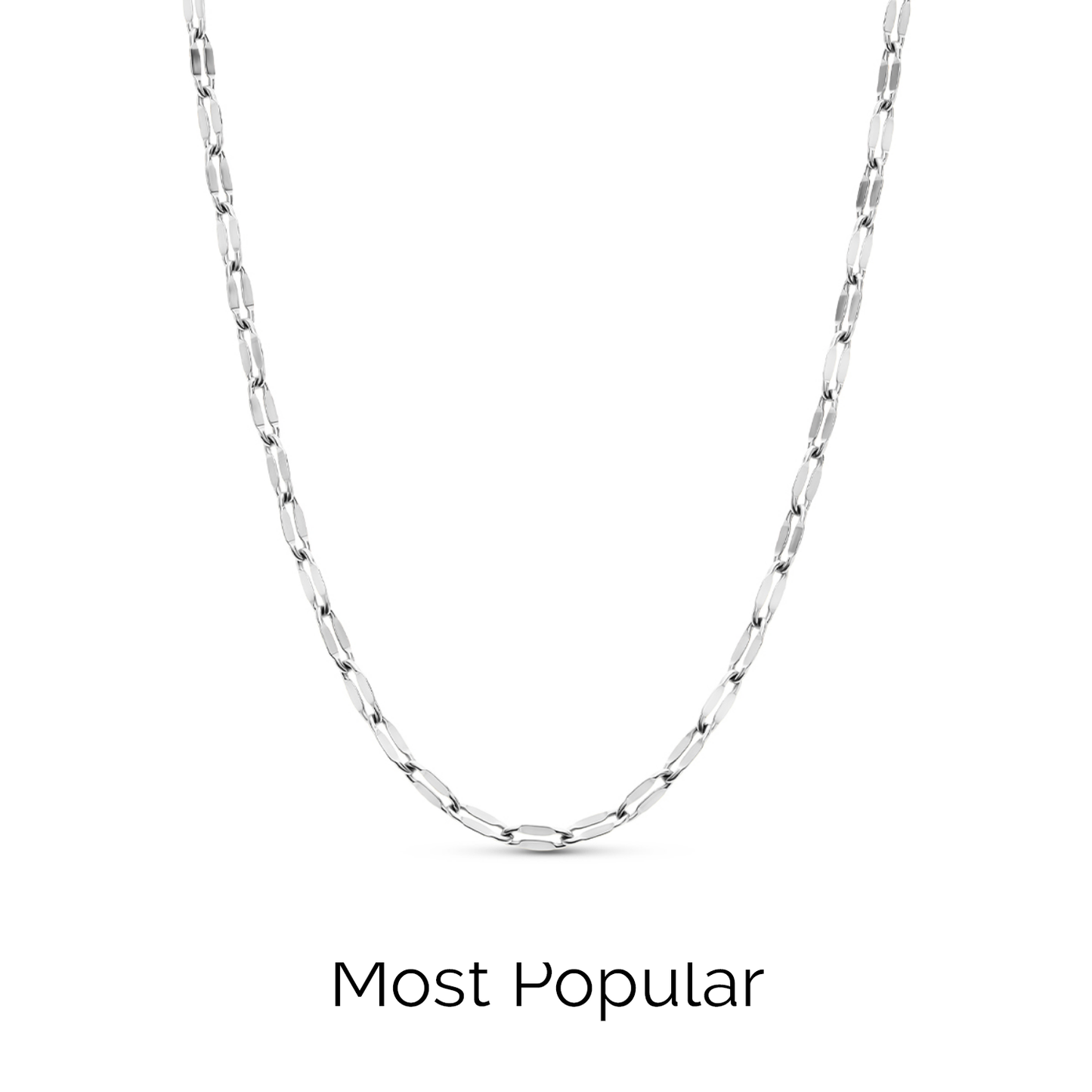 Mother of Pearl Cushion Necklace (Silver)