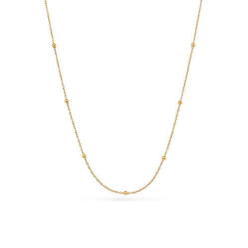 Layering Sphere Chain Necklace (Gold)