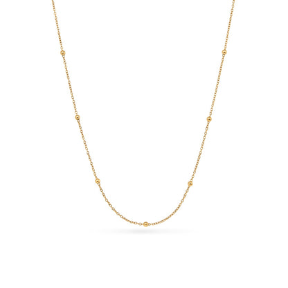 Round Photo Locket Sphere Necklace (Gold)