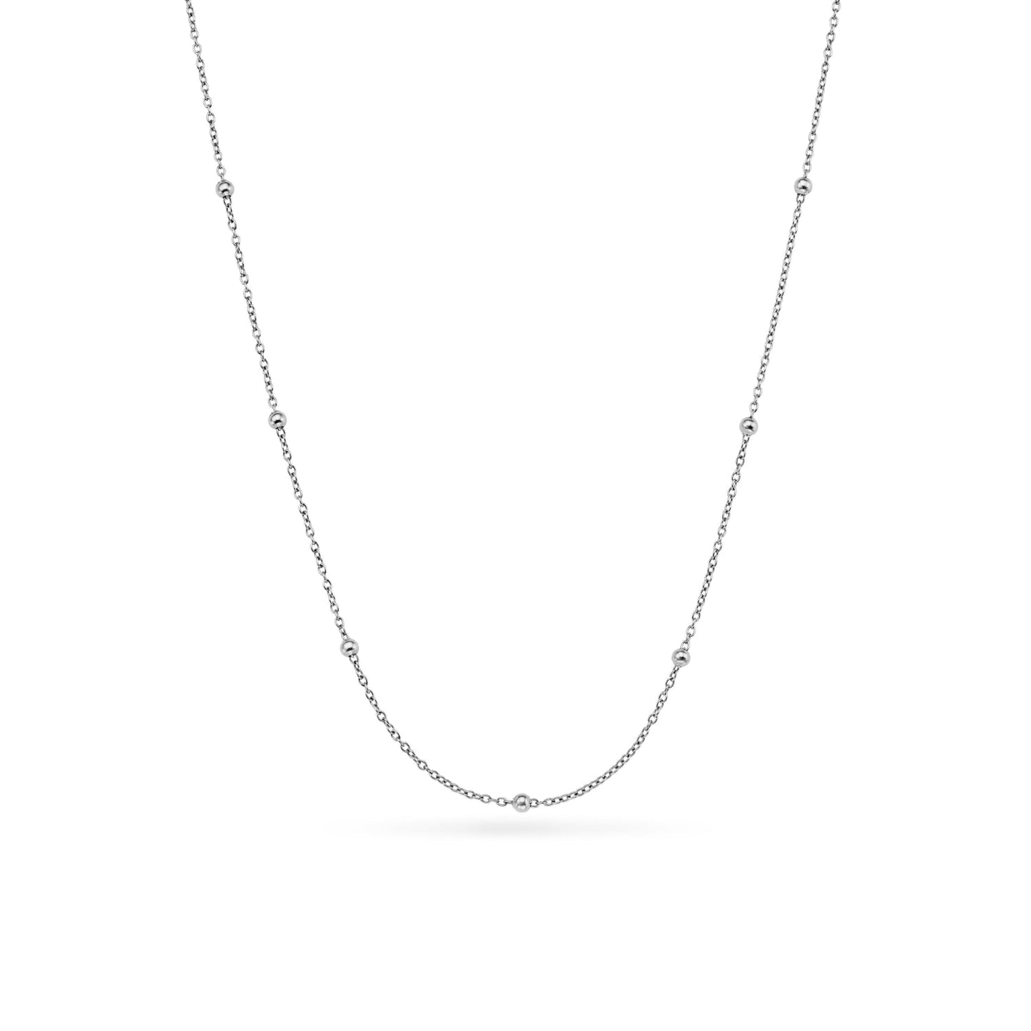 Mother of Pearl Cushion Necklace (Silver)