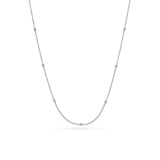 Layering Sphere Chain Necklace (Silver)