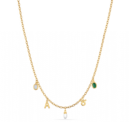 Made Mine Fine Charm Necklace (Gold)