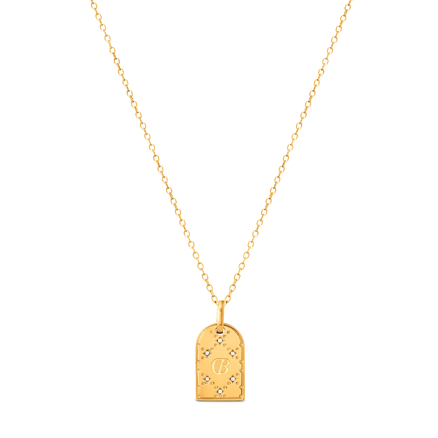 Double Monogram Necklace (Gold)
