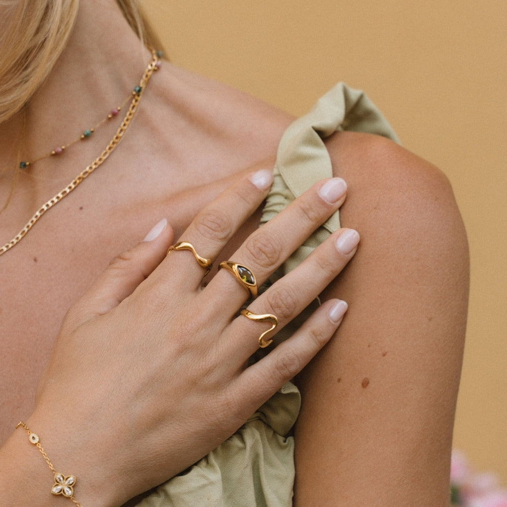 Gold Wave Ring