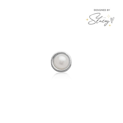 Made Mine Charms - Pearl Charm (Silver)