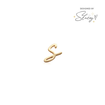 Made Mine Charms - Script Initial Charms (Gold)