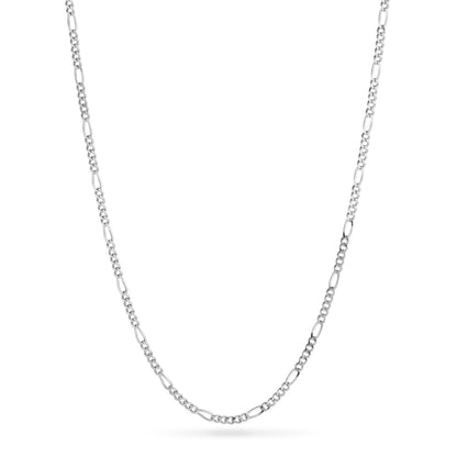 Layering Small Figaro Chain Necklace (Silver)