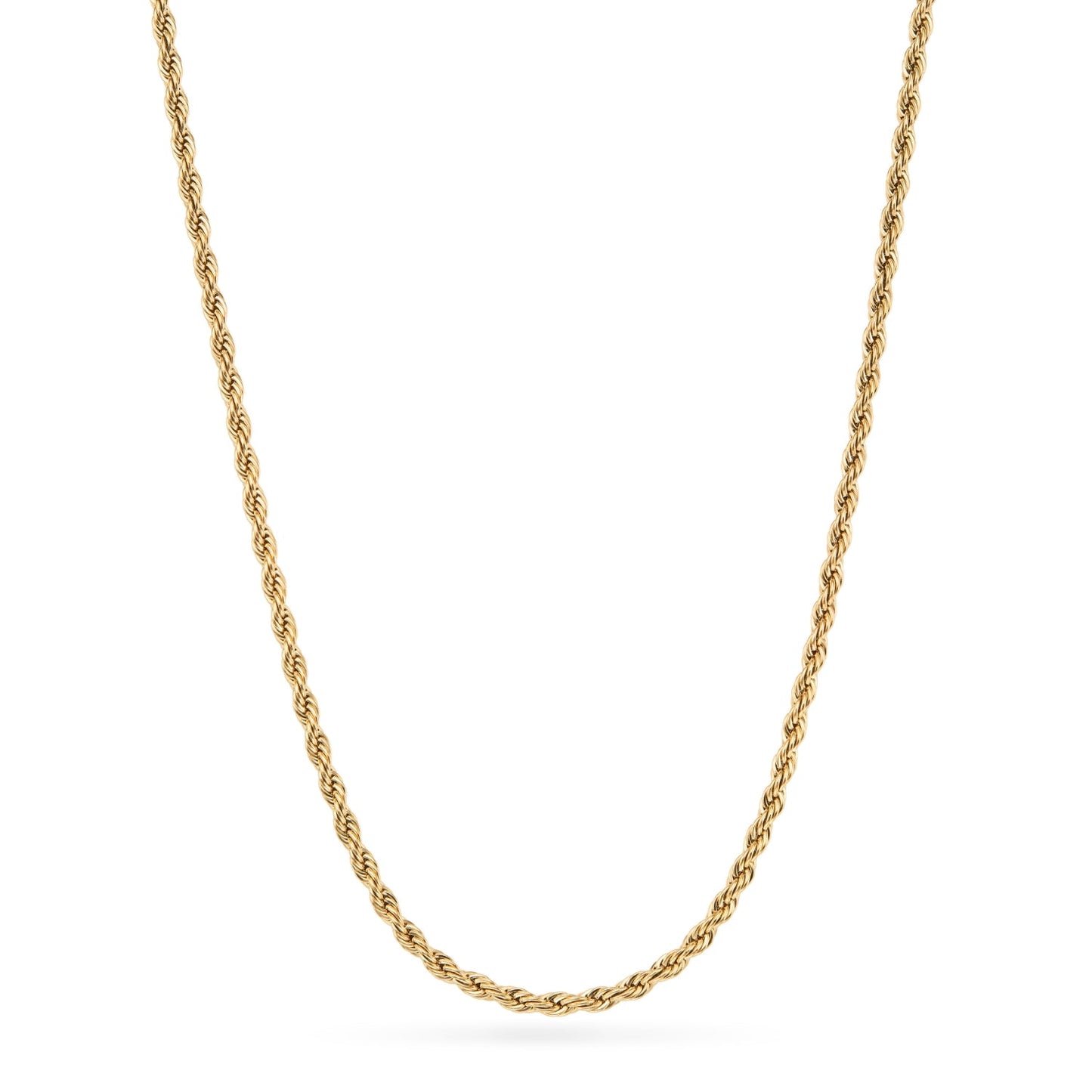 Small Rope Chain Necklace (Gold)