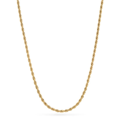 Small Rope Chain Necklace (Gold)