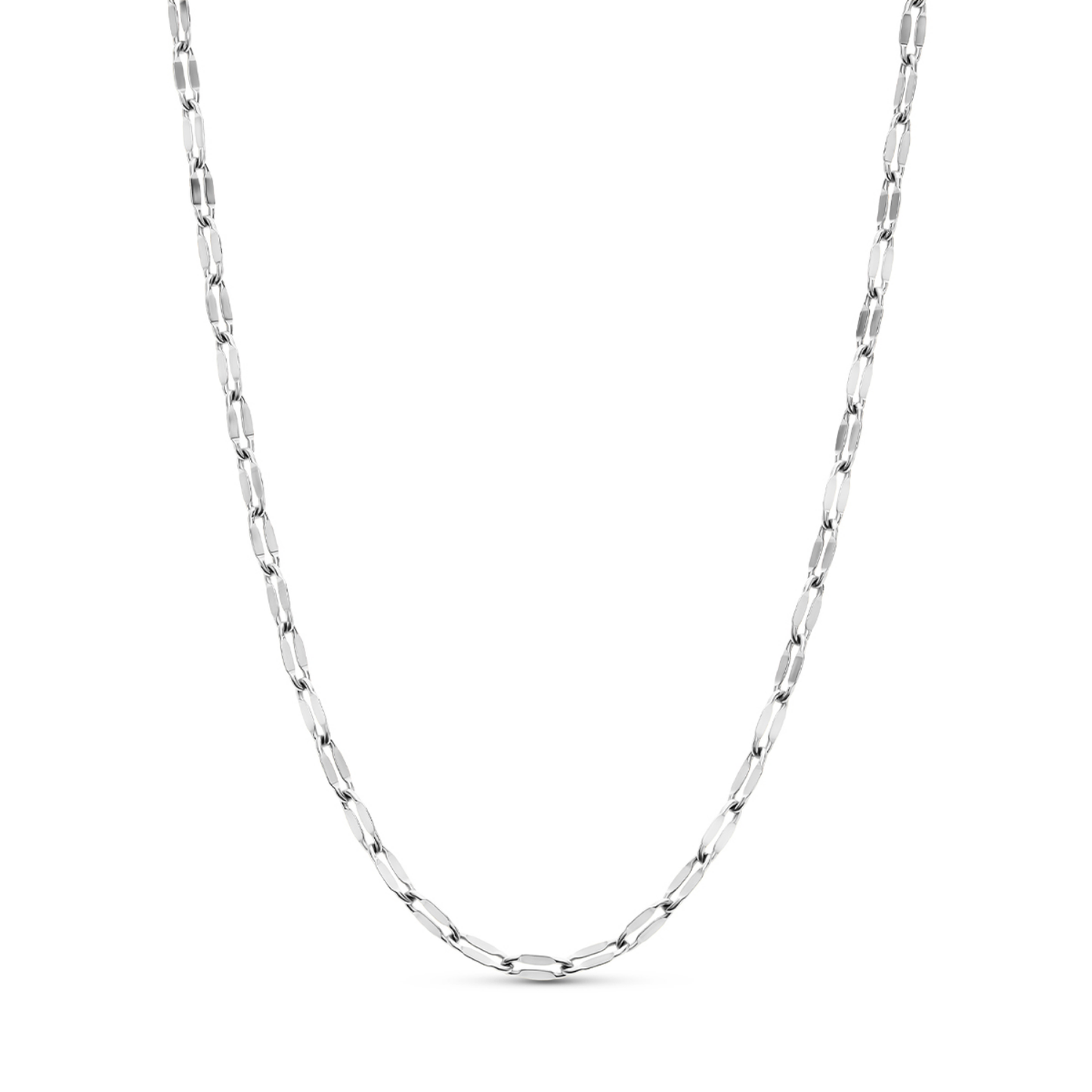 Mother of Pearl Cushion Necklace (Silver)