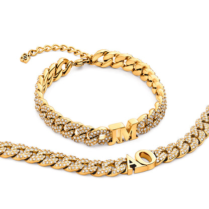 Gala Pavé Initial Choker (Gold)