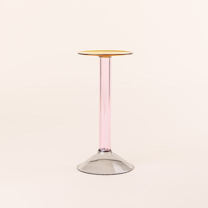 Rainbow Glass Candleholder