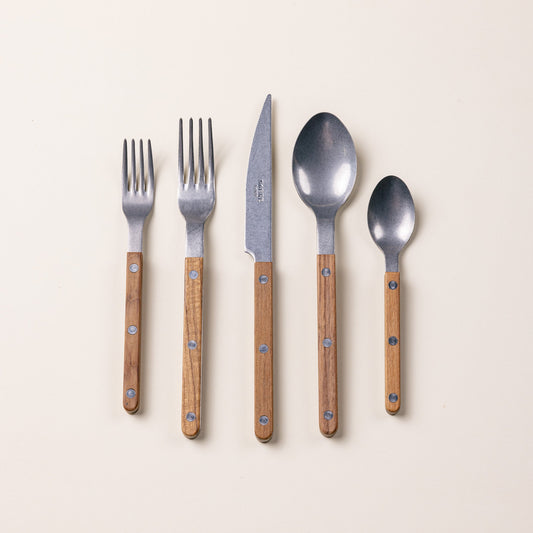 Bistrot Vintage Teak Flatware, 5-Piece Set