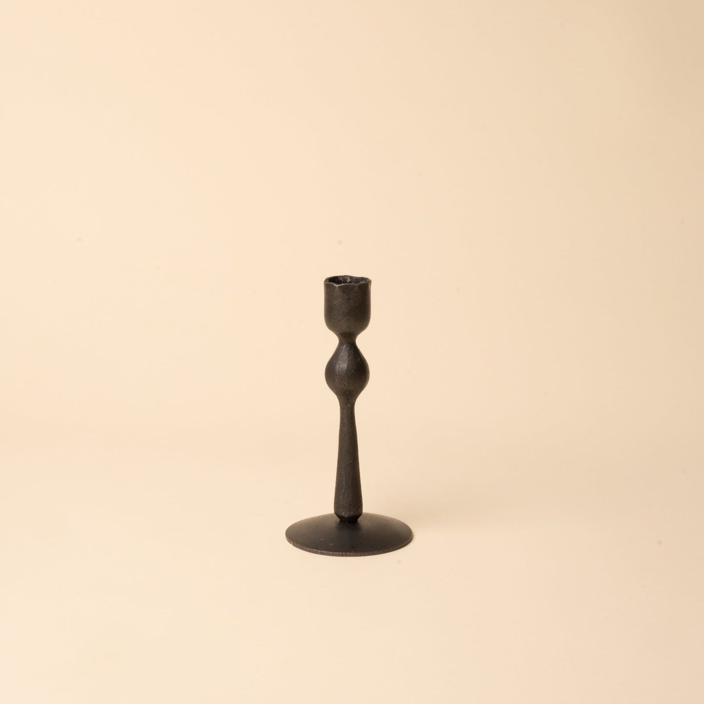 Forged Iron Ball Candle Holders
