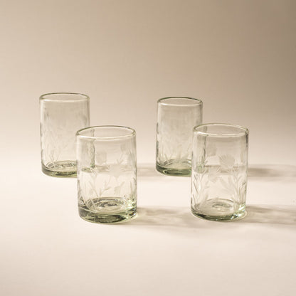 Etched Thistle Glassware