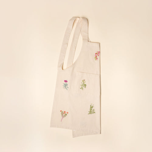 Embroidered Flower Apron