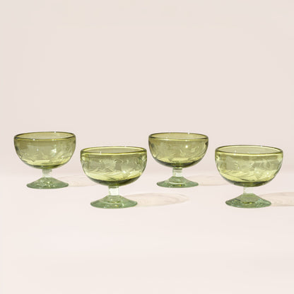Etched Thistle Glassware