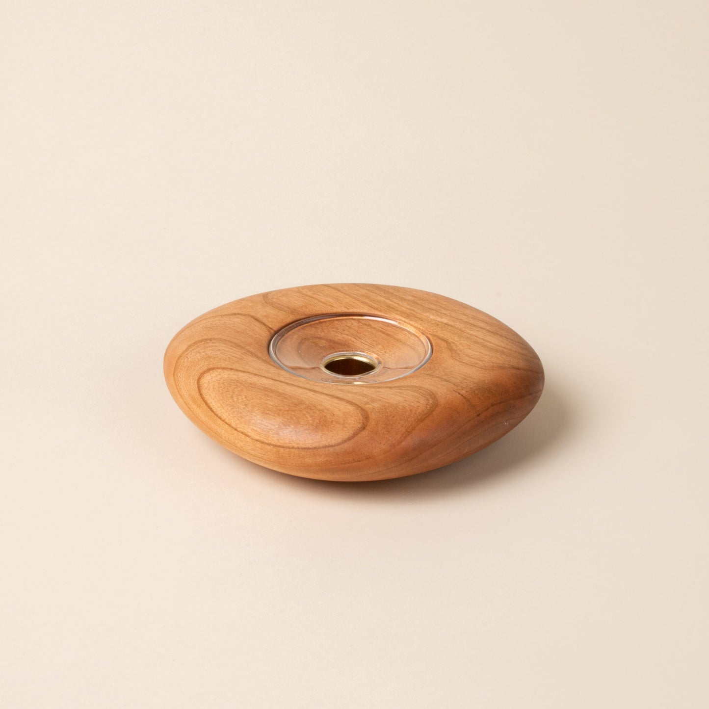 Sculptural Wood Taper Holder