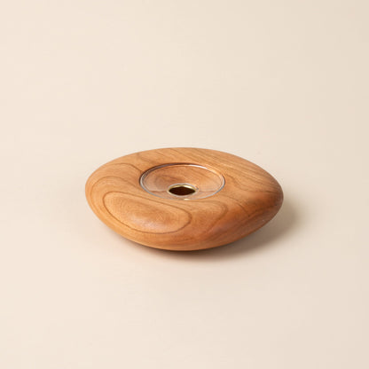 Sculptural Wood Taper Holder