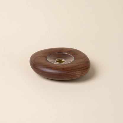 Sculptural Wood Taper Holder