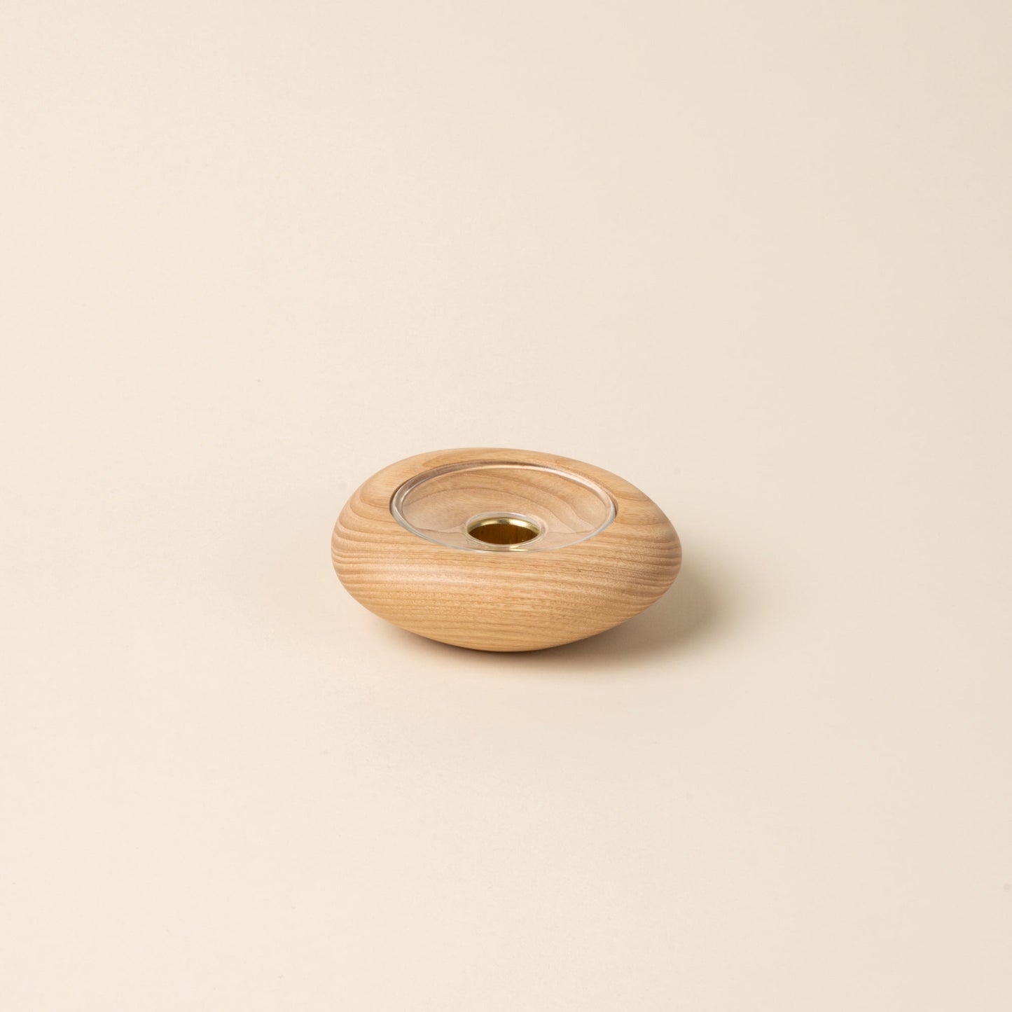Sculptural Wood Taper Holder
