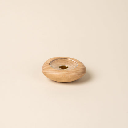 Sculptural Wood Taper Holder