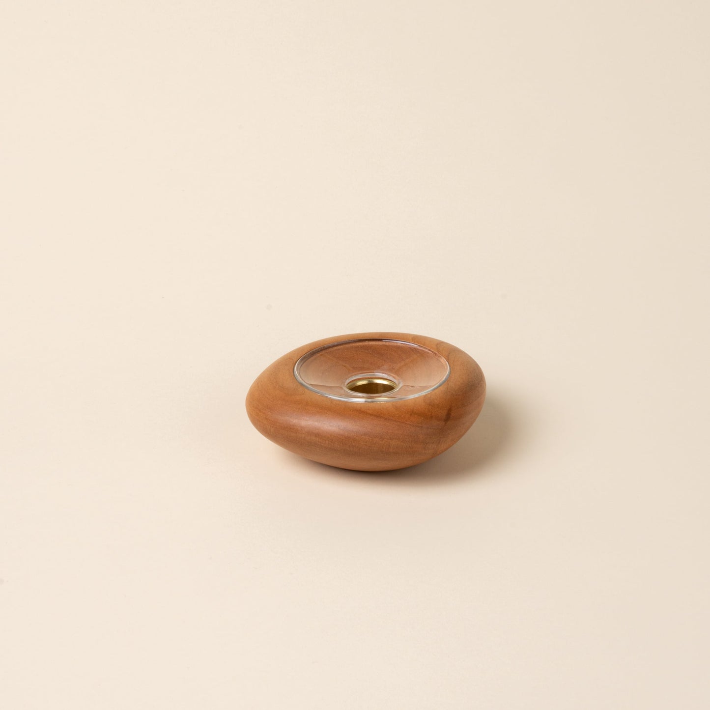 Sculptural Wood Taper Holder