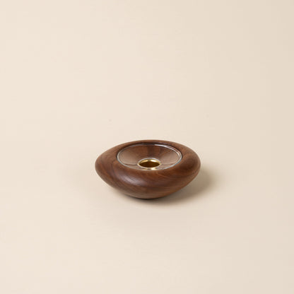 Sculptural Wood Taper Holder
