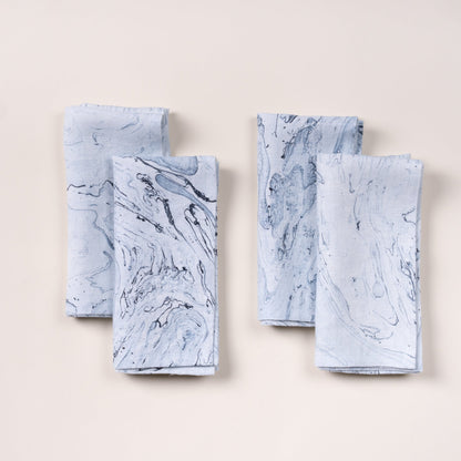 Marbled Linen Napkins, Set of 4