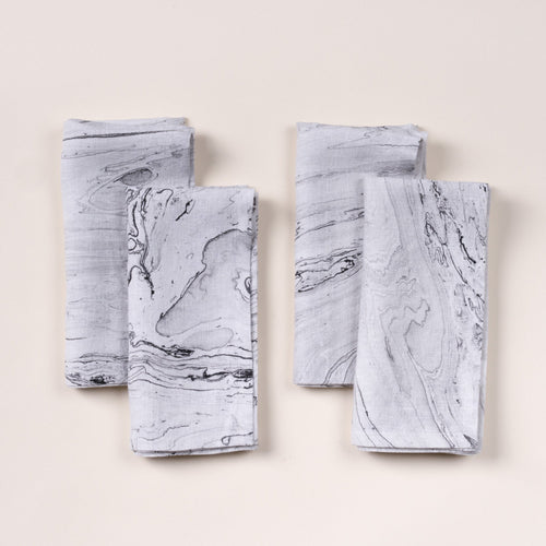 Marbled Linen Napkins, Set of 4